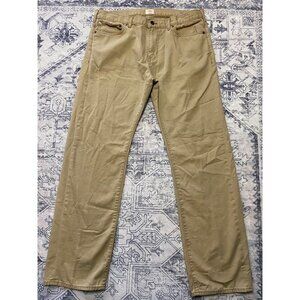 Vtg Dockers Mens Straight Fit Khaki Pants 36x32 100% Cotton Beige Casual Wear